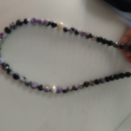 Necklace with precious stones new