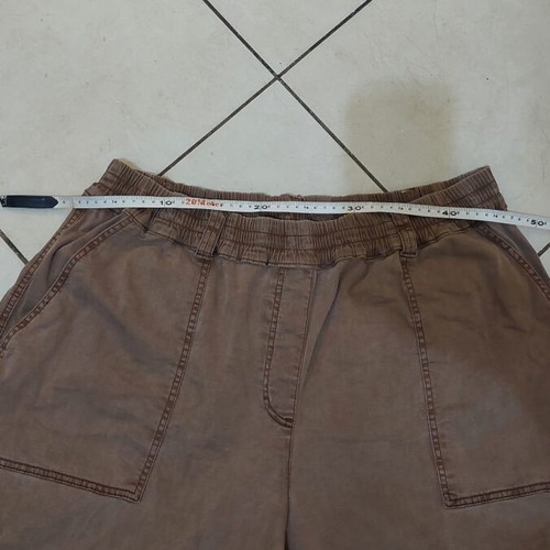 Brown elastic jeans pants used, size 54, stretch waist up to 72 cm
