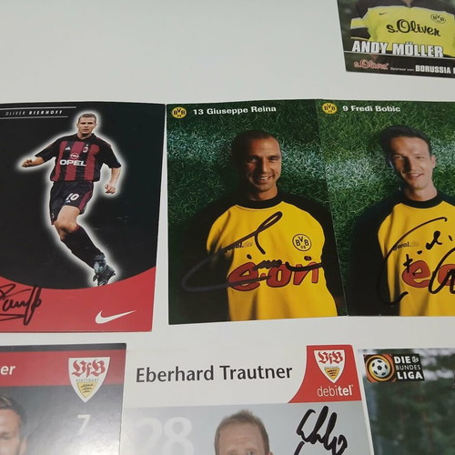 Signed Football Player Cards like new, various teams and years