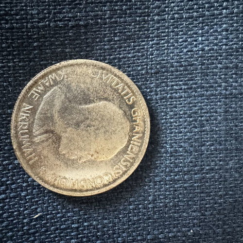 Ghana 10 Shillings Black Star of Africa Silver coin like new
