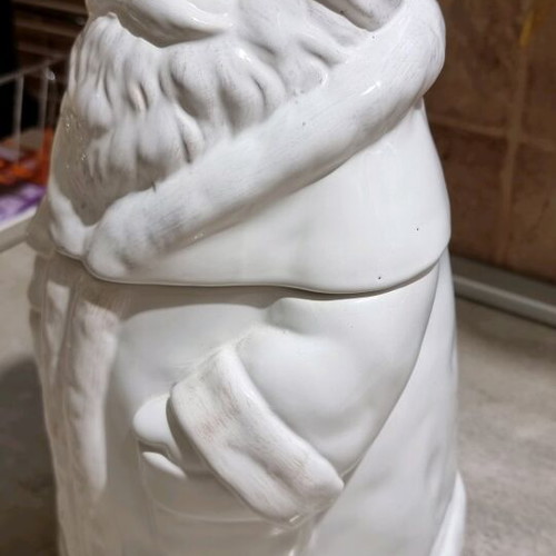 Cookie jar new, faience with Santa Claus design