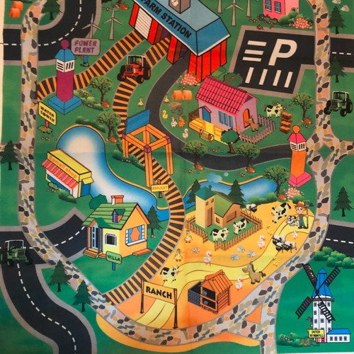 Felt play mat road new 70x80 cm