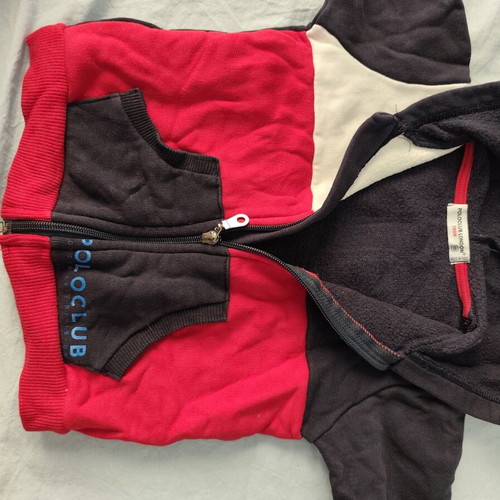 Polo Club London toddler tracksuit set 18M, black red white