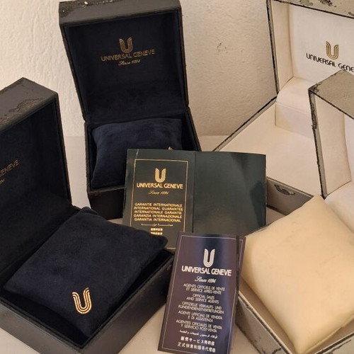 Universal Geneve watch boxes refurbished, set of 4