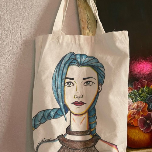 Jinx Arcane shoulder bag new, hand painted