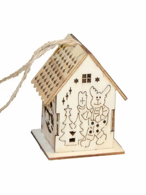 Κρεμαστό σπιτάκι φωτιζόμενο 4,5x4,5x6 εκ. καινούργιο