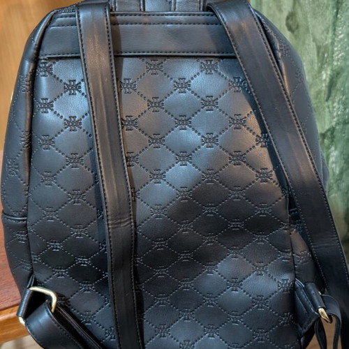 Women's black backpack with gold details like new