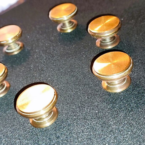 Vintage brass small furniture knob used