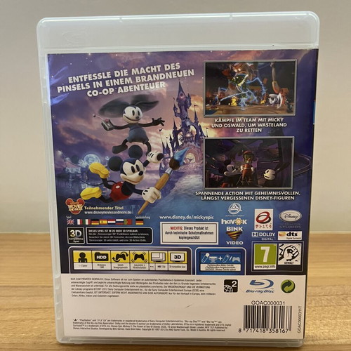 Epic Mickey The Power of Two PS3 game used