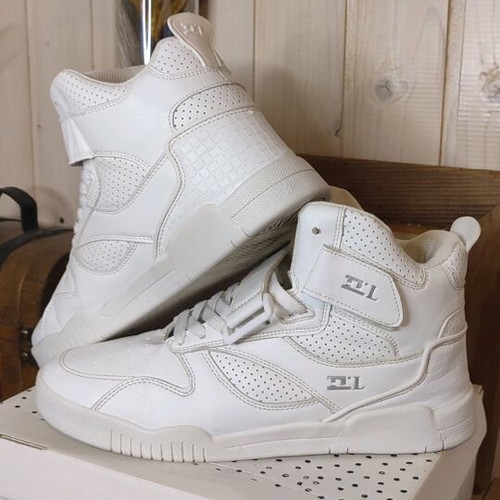 DiLONG sneakers white athletic casual high top, like new, size 45
