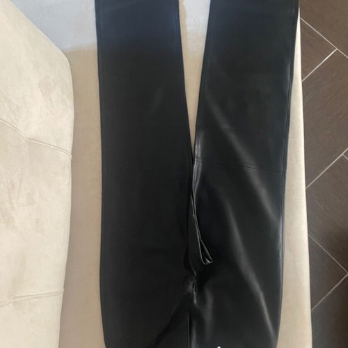 Leather pants Mango new, black, size XXS