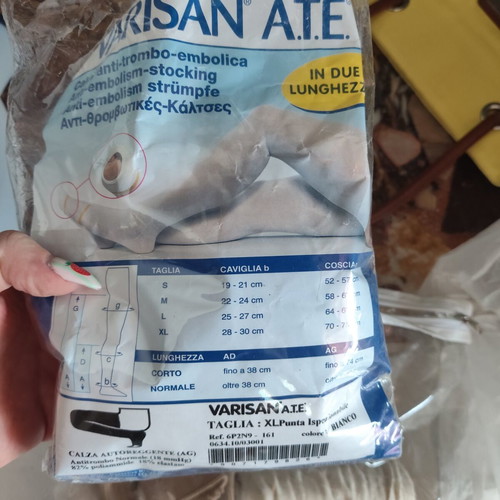 Anti-thrombotic socks XL and bandages used set