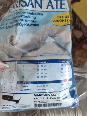 Anti-thrombotic socks XL and bandages used set