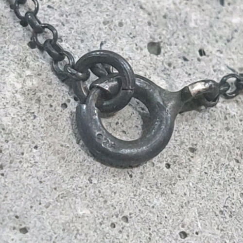 Geometric Silver Necklace 925 with Oxidized Chain like new
