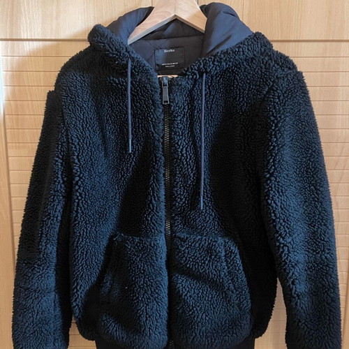 Shearling jacket new, size medium, black
