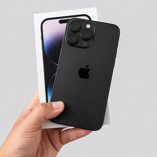 iPhone 14 Pro Max σαν καινούργιο, 128GB, μαύρο, 81% υγεία μπαταρίας, με θήκες