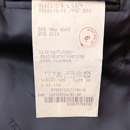 Ted Lapidus suit blue with thin stripe like new