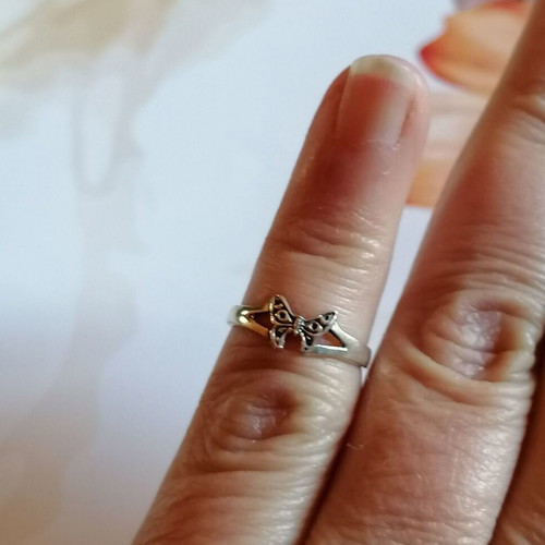 925 Silver Butterfly Toe Ring new