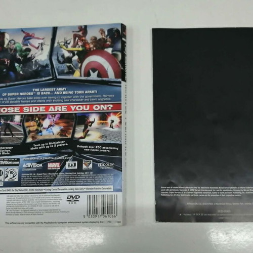 Marvel Ultimate Alliance 2 Ps2 cover and booklet used