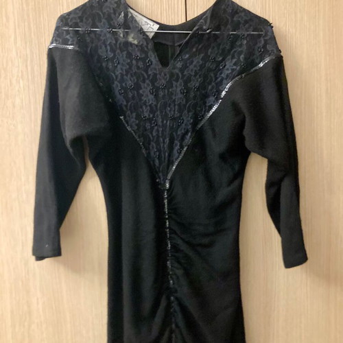 Wool dress used with lace black size M