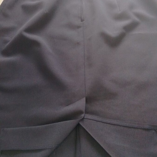 Women's skirt new, dark blue with zipper and front and back slit