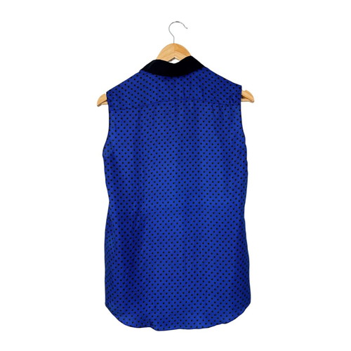 Marni Polka Dot Silk Shirt size S like new, blue