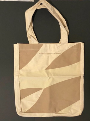 Stefania Frangista x KORRES limited edition beige tote bag