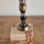 Art Deco brass sheep bookends, original pair on marble bases