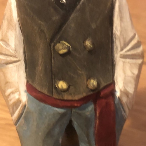 Trygg Mid Century Folk Art Wooden Figurine, hand-carved