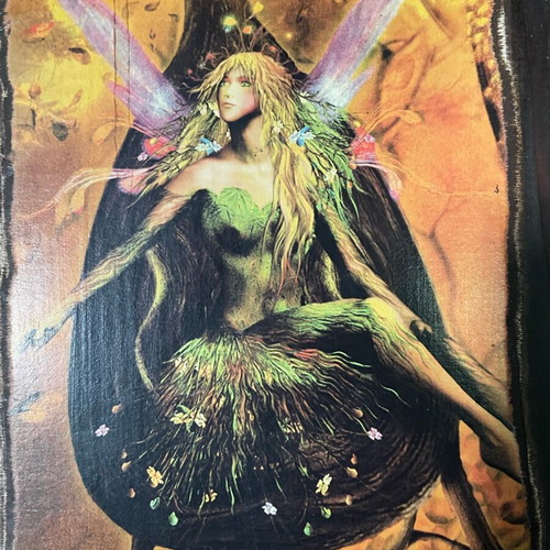 Wooden fairy frame like new, handmade 30x22cm