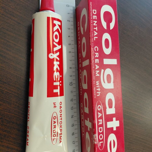 Vintage Colgate promotional toothpaste with original box 60s-70s