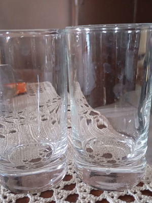 Κλασικά γυάλινα ποτήρια Highball σετ δύο употребημένα