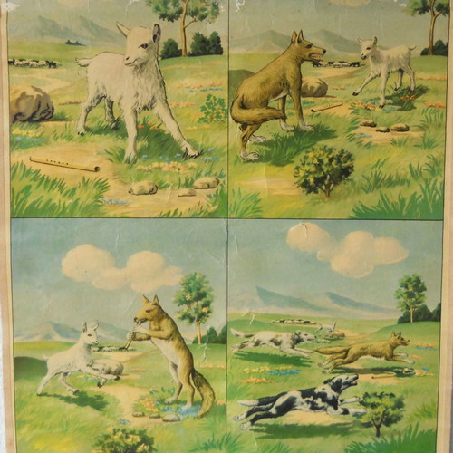 Old school map used 'The Wolf and the Little Goat'