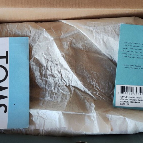 TOMS Classic casual shoes, Frost Grey Chambray, size 45