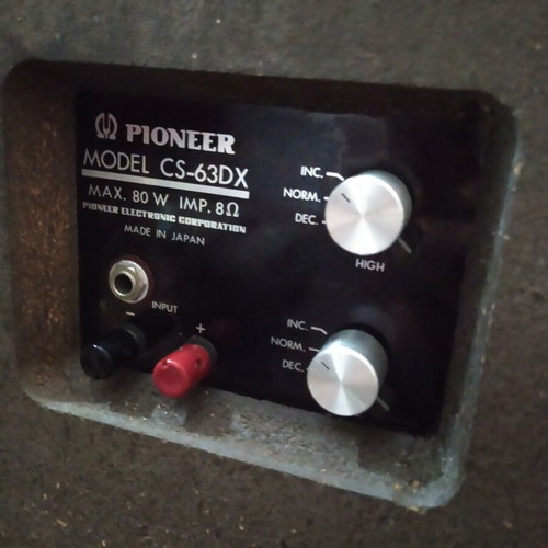 Pioneer CS 63 DX speakers used, 4-way wooden, pair