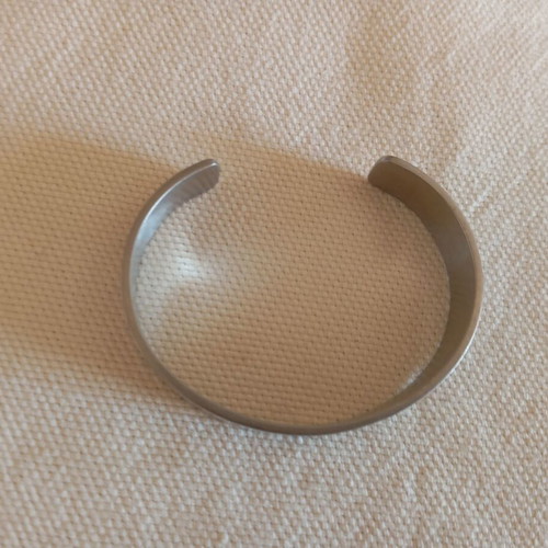 Steel bracelet like new with satin finish and stones