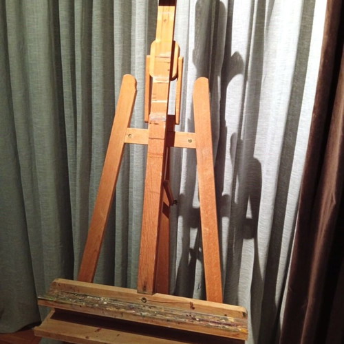 MABEF Large Lambda Easel, solid beech wood, Italian