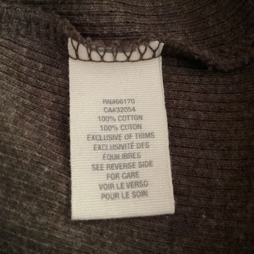 Anthropologie cotton blouse brown XXL like new with floral appliqué