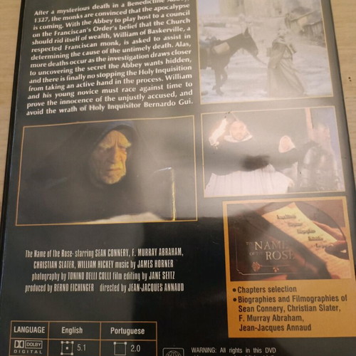 DVD The Name of the Rose used with subtitles
