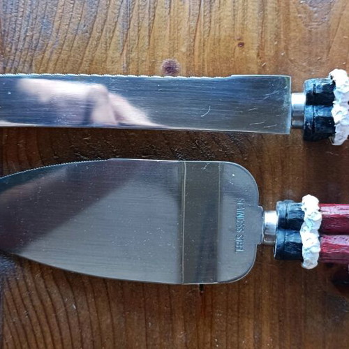Christmas knife and spatula set vintage stainless steel new