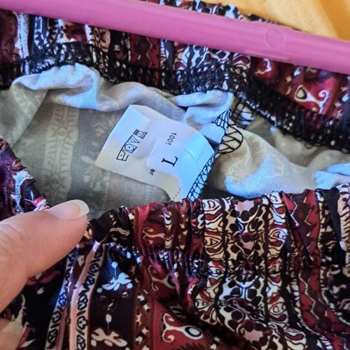 Printed wide-leg pants size Large