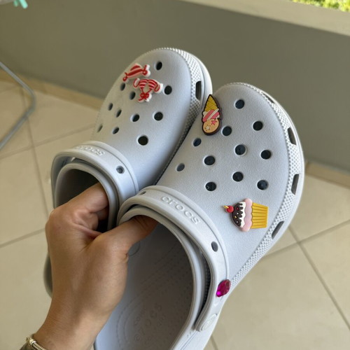 Crocs clogs with thick soft insole, pastel blue