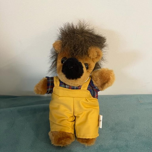Porcupine Plush Toy 8" Used Vintage 80s/90s Austrian Wertoy