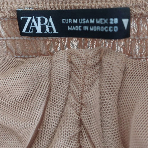 Zara Top bustier mesh nude size M like new