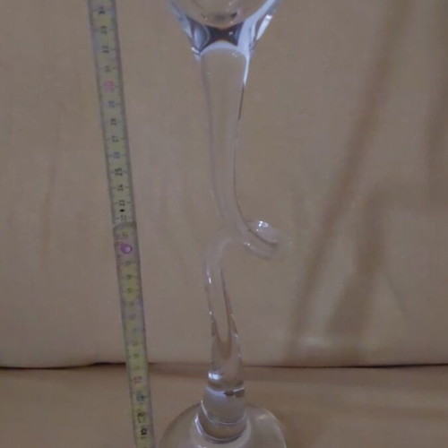 Glass candlestick used