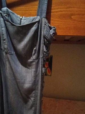 Strap dress long used, branded open company, size M