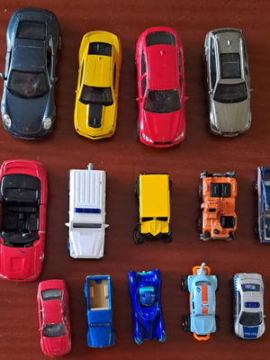 Metal toy cars used, pack of 14 with various toys
