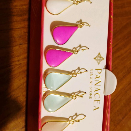 Panacea earring set 4 pairs new multicolor
