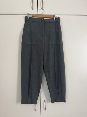 Zara grey trousers like new, elastic waist back, size S
