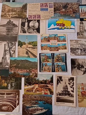 Card postal used, pack of 32 postcards and 3 envelopes